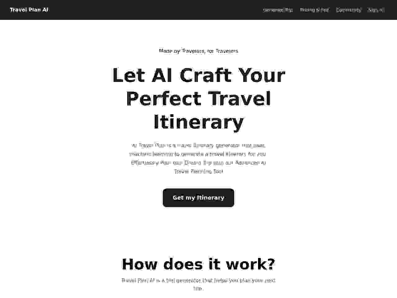 Travel Plan AI